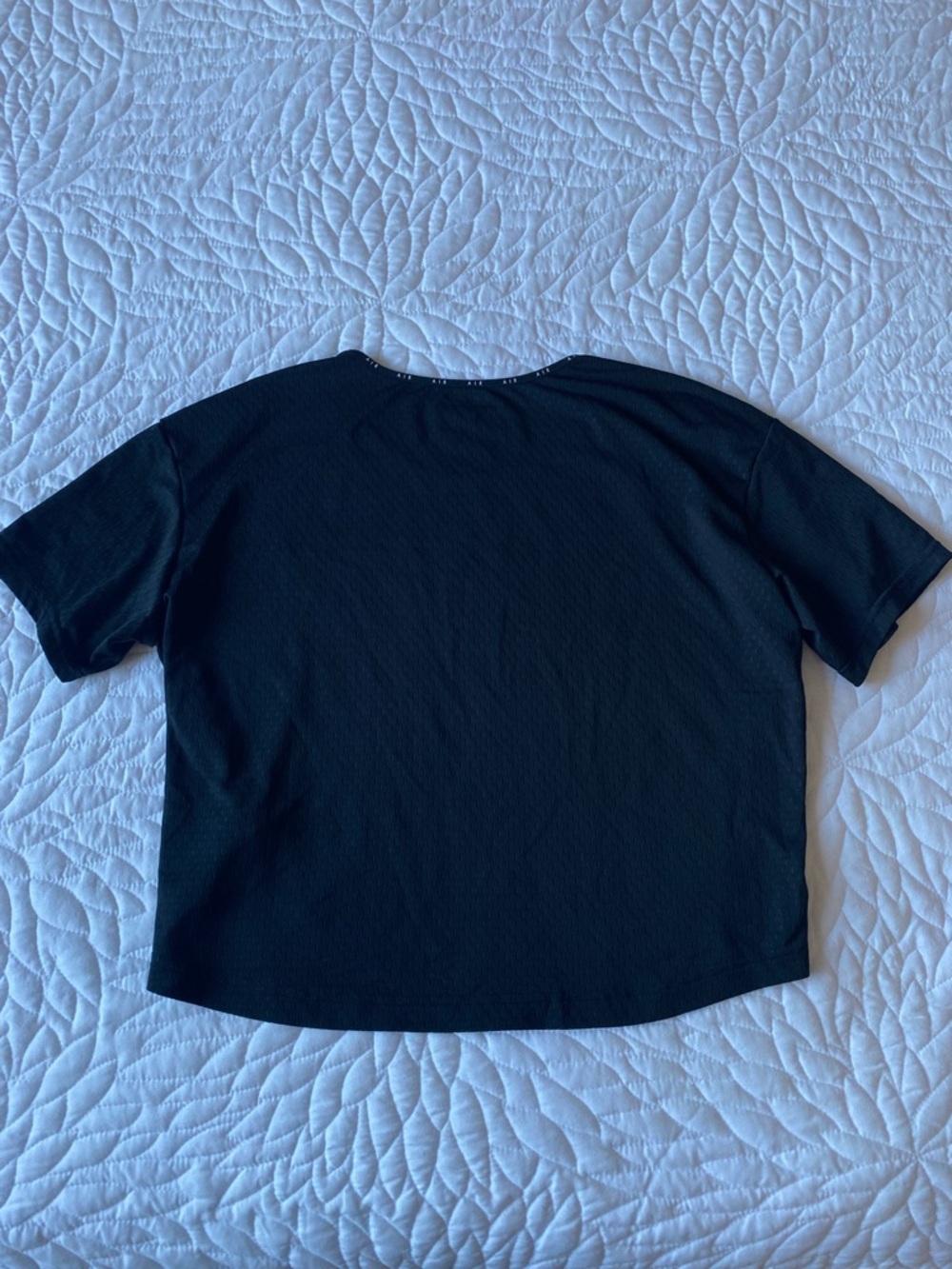 Nike Black Crop Tee with White Nike Air Logo - Picture 7 of 7